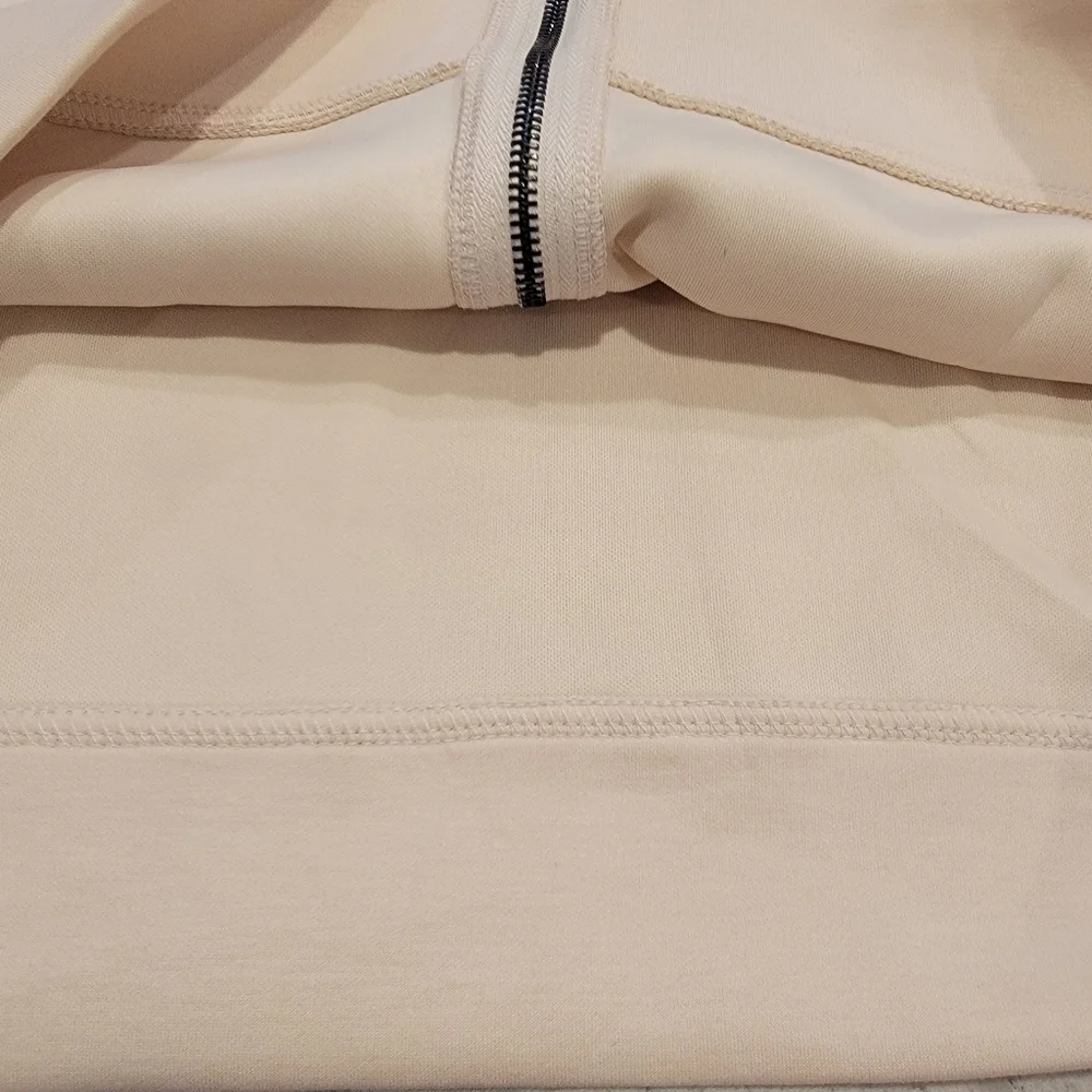 A New Day Ivory Crop Zip-Up Jacket Hoodie Size Medium NWT! - Picture 6 of 12